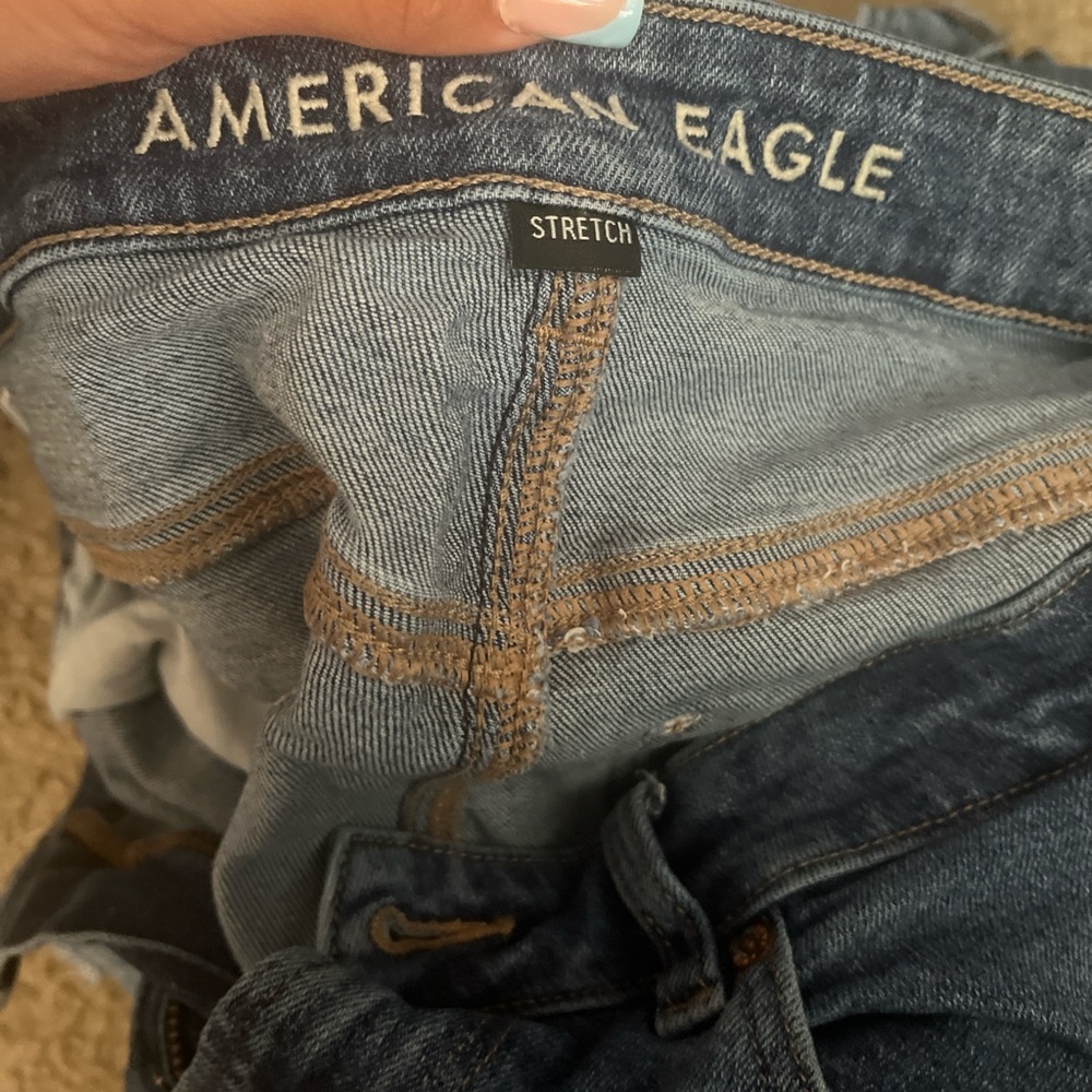 American Eagle Outfitters Blue Jeggings with Classic Stitching